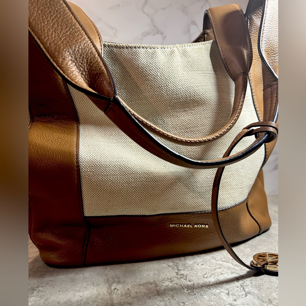Michael Kors two toned satchel